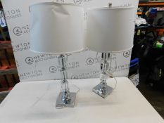 1 PAIR OF SYDNEE CRYSTAL CUBE TABLE LAMPS RRP Â£49