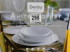 1 BOXED DENBY WHITE PIECE TABLEWARE SET RRP Â£179.99