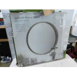 1 BOXED BRUSHED METAL EFFECT ROUND MIRROR 80CM RRP Â£49