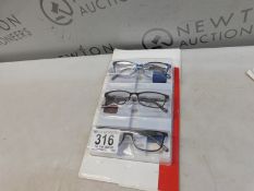 1 PACK OF DESIGN OPTICS READING GLASSES IN +3.00 STRENGTH RRP Â£19.99