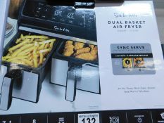 1 BOXED SUR LA TABLE DUAL BASKET AIR FRYER, 7.6L RRP Â£129