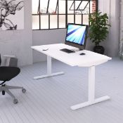 1 PACKED ELEV8 LARGE POWER ADJUSTABLE HEIGHT DESK, WHITE RRP Â£599