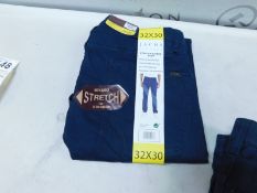 1 BRAND NEW PAIR OF MENS JACHS NEW YORK STRETCH SATEEN PANTS SIZE 32X30 RRP Â£29