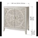 1 PIKE & MAIN LITA WHITE ACCENT CONSOLE RRP £399 (DAMAGED)