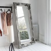 1 GALLERY ABBEY LEANER MIRROR, SILVER 795 X 1650MM RRP Â£199 (SOME DAMAGE TO THE FRAME, PICTURES FOR