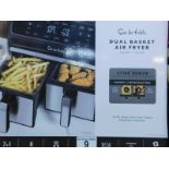 1 BOXED SUR LA TABLE DUAL BASKET AIR FRYER, 7.6L RRP Â£129