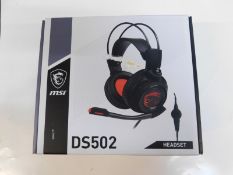 1 BOXED MSI DS502 GAMING HEADPHONES RRP Â£59.99