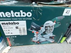 1 BOXED METABO KGS216M CROSS CUT SAW WITH LASER RRP Â£199.99