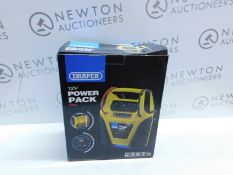 1 BOXED DRAPER 12V POWER PACK JUMP STARTER, BUILT IN 12V COMPRESSOR, VEHICLE RESCUE, 900 PEAK AMPS