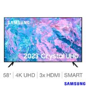 1 BOXED SAMSUNG UE58CU7110KXXU 58" 4K HDR SMART TV WITH REMOTE RRP Â£799 (WORKING, NO STAND, 1