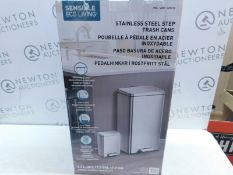 1 BOXED EKO STAINLESS STEEL 30L PEDAL BIN & 5.2L PEDAL BIN RRP Â£49