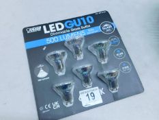 1 PACK OF 6 FEIT ELECTRIC GU10 LED DIMMABLE 50W REPLACEMENT BULBS RRP Â£19.99