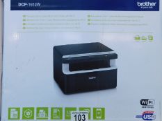 1 BOXED BROTHER DCP1612W MONOCHROME ALL-IN-ONE WIRELESS LASER PRINTER RRP Â£159.99