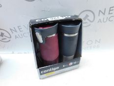 1 BOXED PACK OF 2 CONTIGO AUTOSEAL SPILL-PROOF TRAVEL MUGS RRP Â£24.99