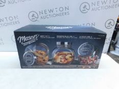 1 BOXED MASON TILTED GLASS JARS 2.85L RRP Â£19.99