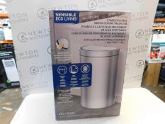 1 BOXED EKO SEMI-ROUND 47L STAINLESS STEEL MOTION SENSOR BIN RRP Â£69