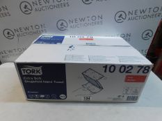 1 BRAND NEW BOXED TORK EXTRA SOFT SINGLEFOLD HAND TOWELS WHITE H3, PREMIUM, EMBOSSED, 15 X 200