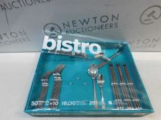 1 BOXED BISTRO STAINLESS STEEL CUTLERY SET RRP Â£49