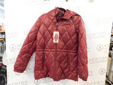 1 BRAND NEW ANDREW MARC LADIES QUILTED JACKET IN BURGUNDY SIZE M RRP Â£69