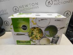 1 BOXED THE ORIGINAL GREEN PAN 6 PIECE PAN SET RRP Â£139.99