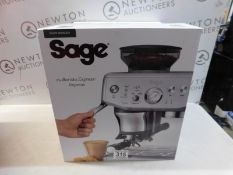 1 BOXED SAGE THE BARISTA EXPRESS IMPRESS SES876 BEAN TO CUP COFFEE MACHINE - BLACK STAINLESS STEEL