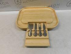 1 BAMBOO CHEESE BOARD AND KNIFE SET RRP Â£39
