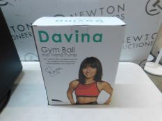 1 BRAND NEW BOXED DAVINA GYM BALL RRP Â£19