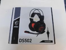 1 BOXED MSI DS502 GAMING HEADPHONES RRP Â£59.99