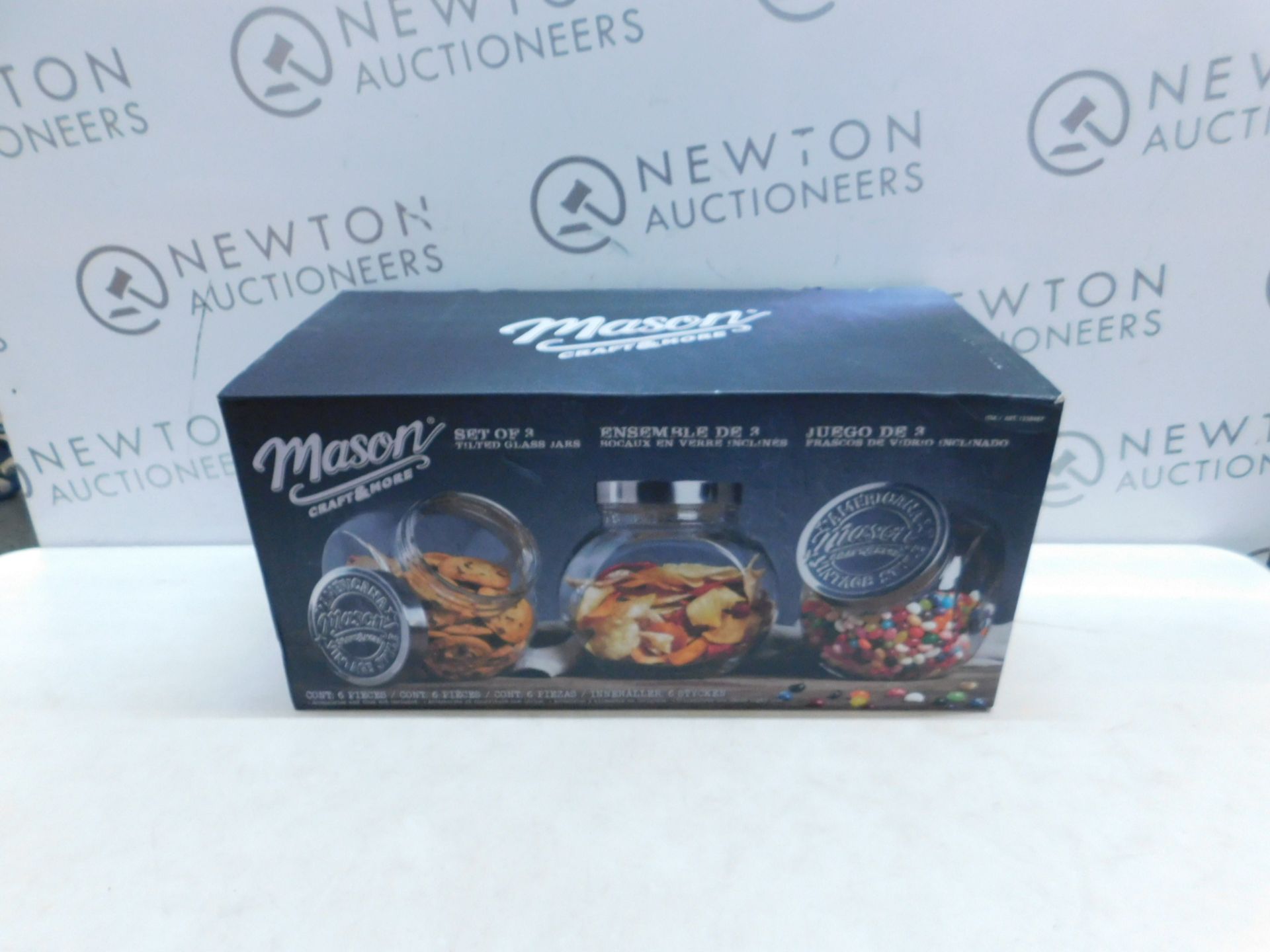 1 BOXED MASON TILTED GLASS JARS 2.85L RRP Â£19.99