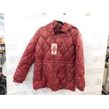 1 BRAND NEW ANDREW MARC LADIES QUILTED JACKET IN BURGUNDY SIZE M RRP Â£69