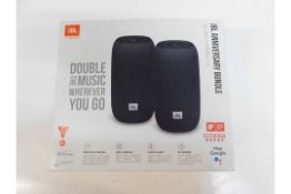 1 BOXED JBL LINK PORTABLE SMART SPEAKER IN BLACK - TWIN PACK RRP Â£99.99