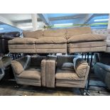 1 MSTAR INTERNATIONAL MADDOX BROWN FABRIC SECTIONAL SOFA RRP Â£899