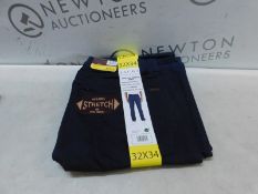1 BRAND NEW PAIR OF MENS JACHS NEW YORK STRETCH SATEEN PANTS SIZE 32X30 RRP Â£29