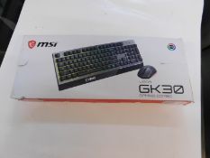 1 BOXED MSI VIGOR GK30 GAMING COMBO KEYBOARD AND MOUSE RRP Â£59.99