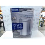 1 BOXED EKO SEMI-ROUND 47L STAINLESS STEEL MOTION SENSOR BIN RRP Â£69