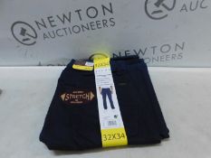 1 BRAND NEW PAIR OF MENS JACHS NEW YORK STRETCH SATEEN PANTS SIZE 34X32 RRP Â£29