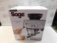 1 BOXED SAGE THE BARISTA EXPRESS IMPRESS SES876 BEAN TO CUP COFFEE MACHINE - BLACK STAINLESS STEEL