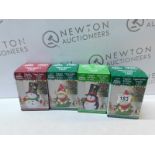 4 BOXED HOLIDAY LED FIGURINES RRP Â£19