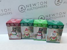 4 BOXED HOLIDAY LED FIGURINES RRP Â£19