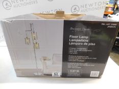 1 BOXED BRIDGEPORT DESIGNS FLOOR LAMP 3 ARM METAL BASE WITH GISELE CRYSTAL RRP Â£129.99