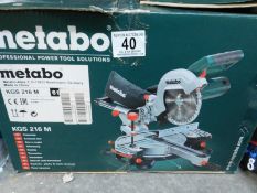 1 BOXED METABO KGS216M CROSS CUT SAW WITH LASER RRP Â£199.99