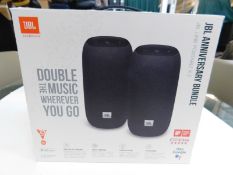 1 BOXED JBL LINK PORTABLE SMART SPEAKER IN BLACK - TWIN PACK RRP Â£99.99