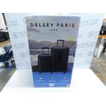 1 BOXED DELSEY 2 PIECE HARDSIDE TRUNK SET IN GREY RRP Â£149.99