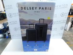 1 BOXED DELSEY 2 PIECE HARDSIDE TRUNK SET IN GREY RRP Â£149.99