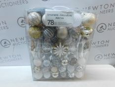 1 BOXED SET OF 78 (APPROX) CHRISTMAS ORNAMENTS RRP Â£29