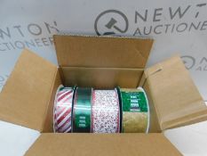 1 BRAND NEW BOXED KIRKLAND SIGNATURE 45.7M WIRE EDGED TRADITIONAL RIBBON - 4 PACK RRP Â£39