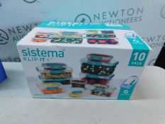 1 BOXED SISTEMA KLIP IT PLUS FOOD STORAGE SET RRP Â£29