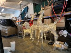 1 INDOOR/OUTDOOR CHRISTMAS REINDEER FAMILY - SET OF 3 WITH LED LIGHTS RRP Â£199 (WORKING)
