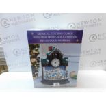 1 BOXED 16.5 INCH (42CM) MUSICAL CHRISTMAS CUCKOO CLOCK TABLETOP ORNAMENT WITH LED LIGHTS & SOUNDS