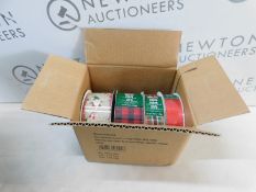 1 BRAND NEW BOXED KIRKLAND SIGNATURE 45.7M WIRE EDGED TRADITIONAL RIBBON - 4 PACK RRP Â£39